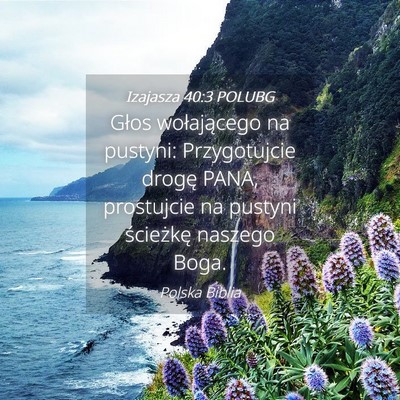 Picture 04 - Izajasza 40:3 POLUBG - Głos wołającego na pustyni: Przygotujcie - Bible Verse Picture