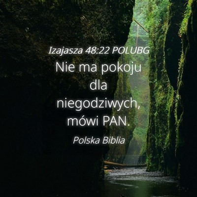 Picture 04 - Izajasza 48:22 POLUBG - Nie ma pokoju dla niegodziwych, mówi - Bible Verse Picture