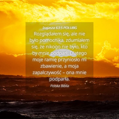 Picture 04 - Izajasza 63:5 POLUBG - Rozglądałem się, ale nie było pomocnika, - Bible Verse Picture