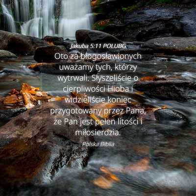 Picture 04 - Jakuba 5:11 POLUBG - Oto za błogosławionych uważamy tych, którzy - Bible Verse Picture