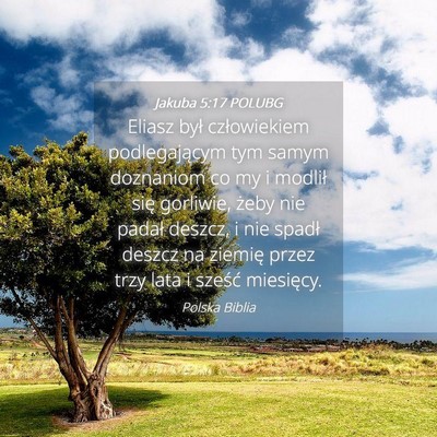 Picture 04 - Jakuba 5:17 POLUBG - Eliasz był człowiekiem podlegającym tym samym - Bible Verse Picture