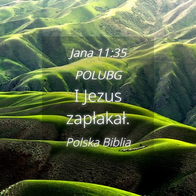 Picture 04 - Jana 11:35 POLUBG - I Jezus - Bible Verse Picture