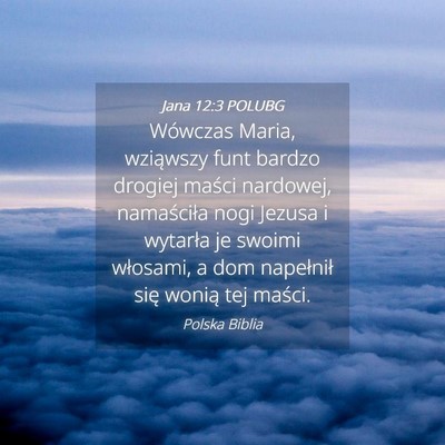 Picture 04 - Jana 12:3 POLUBG - Wówczas Maria, wziąwszy funt bardzo drogiej - Bible Verse Picture