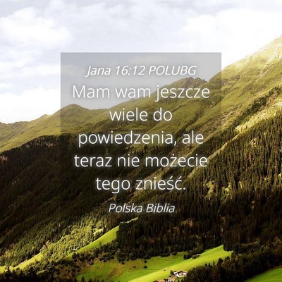 Picture 04 - Jana 16:12 POLUBG - Mam wam jeszcze wiele do powiedzenia, ale teraz - Bible Verse Picture