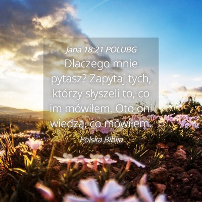 Picture 04 - Jana 18:21 POLUBG - Dlaczego mnie pytasz? Zapytaj tych, którzy - Bible Verse Picture