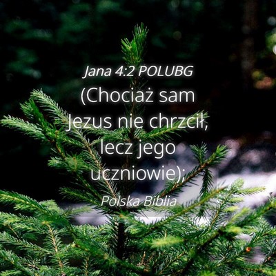 Picture 04 - Jana 4:2 POLUBG - (Chociaż sam Jezus nie chrzcił, lecz jego - Bible Verse Picture