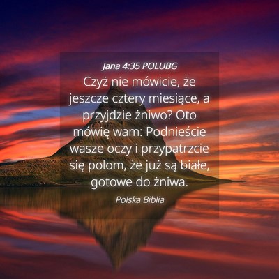 Picture 04 - Jana 4:35 POLUBG - Czyż nie mówicie, że jeszcze cztery miesiące, - Bible Verse Picture