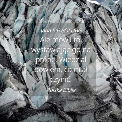 Picture 04 - Jana 6:6 POLUBG - Ale mówił to, wystawiając go na próbę. - Bible Verse Picture