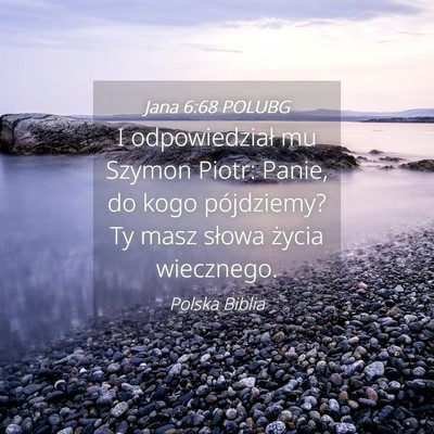 Picture 04 - Jana 6:68 POLUBG - I odpowiedział mu Szymon Piotr: Panie, do kogo - Bible Verse Picture