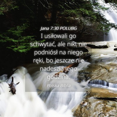 Picture 04 - Jana 7:30 POLUBG - I usiłowali go schwytać, ale nikt nie - Bible Verse Picture