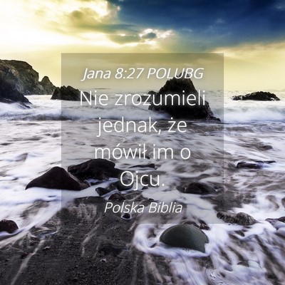Picture 04 - Jana 8:27 POLUBG - Nie zrozumieli jednak, że mówił im o - Bible Verse Picture