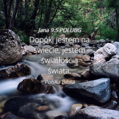 Picture 04 - Jana 9:5 POLUBG - Dopóki jestem na świecie, jestem - Bible Verse Picture