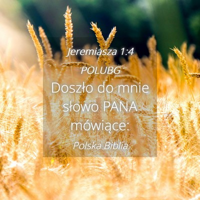 Picture 04 - Jeremiasza 1:4 POLUBG - Doszło do mnie słowo PANA - Bible Verse Picture
