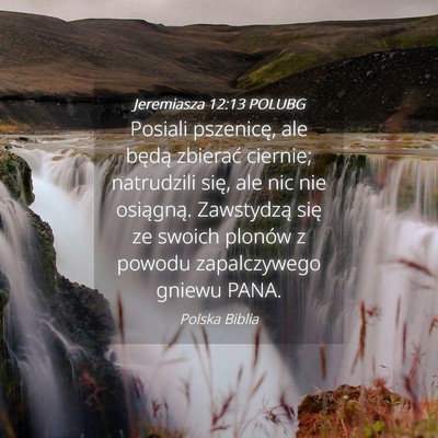 Picture 04 - Jeremiasza 12:13 POLUBG - Posiali pszenicę, ale będą zbierać ciernie; - Bible Verse Picture