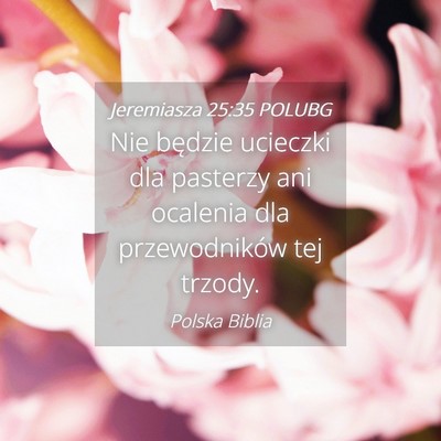 Picture 04 - Jeremiasza 25:35 POLUBG - Nie będzie ucieczki dla pasterzy ani ocalenia - Bible Verse Picture