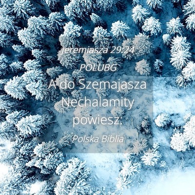 Picture 04 - Jeremiasza 29:24 POLUBG - A do Szemajasza Nechalamity - Bible Verse Picture