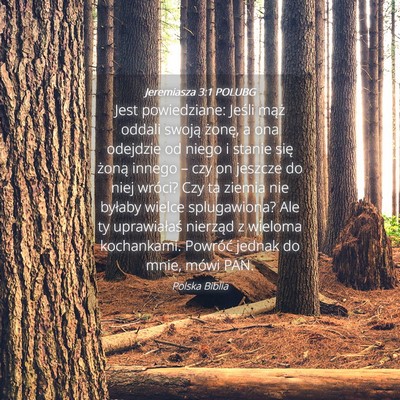 Picture 04 - Jeremiasza 3:1 POLUBG - Jest powiedziane: Jeśli mąż oddali swoją - Bible Verse Picture