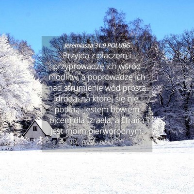Picture 04 - Jeremiasza 31:9 POLUBG - Przyjdą z płaczem i przyprowadzę ich wśród - Bible Verse Picture
