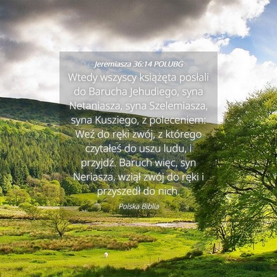 Picture 04 - Jeremiasza 36:14 POLUBG - Wtedy wszyscy książęta posłali do Barucha - Bible Verse Picture