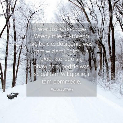 Picture 04 - Jeremiasza 42:16 POLUBG - Wtedy miecz, którego się boicie, dosięgnie was - Bible Verse Picture