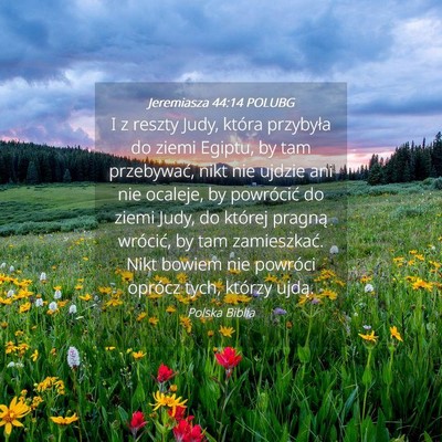 Picture 04 - Jeremiasza 44:14 POLUBG - I z reszty Judy, która przybyła do ziemi - Bible Verse Picture