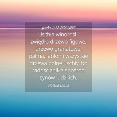 Picture 04 - Joela 1:12 POLUBG - Uschła winorośl i zwiędło drzewo figowe; - Bible Verse Picture