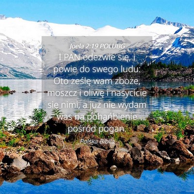 Picture 04 - Joela 2:19 POLUBG - I PAN odezwie się, i powie do swego ludu: Oto - Bible Verse Picture