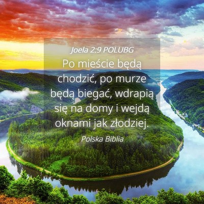 Picture 04 - Joela 2:9 POLUBG - Po mieście będą chodzić, po murze będą - Bible Verse Picture