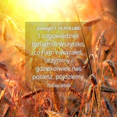 Picture 04 - Jozuego 1:16 POLUBG - I odpowiedzieli Jozuemu: Wszystko, co nam - Bible Verse Picture