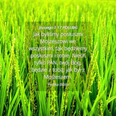 Picture 04 - Jozuego 1:17 POLUBG - Jak byliśmy posłuszni Mojżeszowi we wszystkim, - Bible Verse Picture