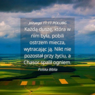 Picture 04 - Jozuego 11:11 POLUBG - Każdą duszę, która w nim była, pobili - Bible Verse Picture