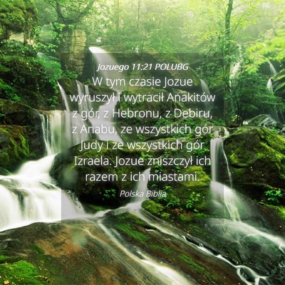 Picture 04 - Jozuego 11:21 POLUBG - W tym czasie Jozue wyruszył i wytracił - Bible Verse Picture