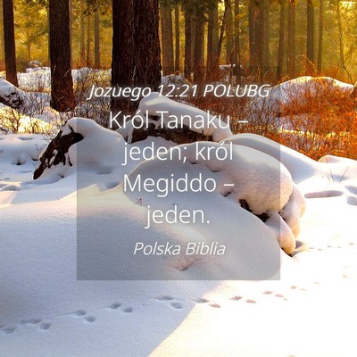 Picture 04 - Jozuego 12:21 POLUBG - Król Tanaku – jeden; król Megiddo – - Bible Verse Picture
