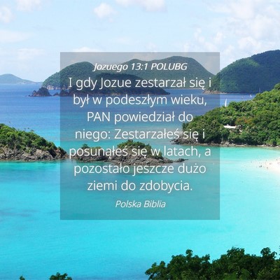 Picture 04 - Jozuego 13:1 POLUBG - I gdy Jozue zestarzał się i był w podeszłym - Bible Verse Picture