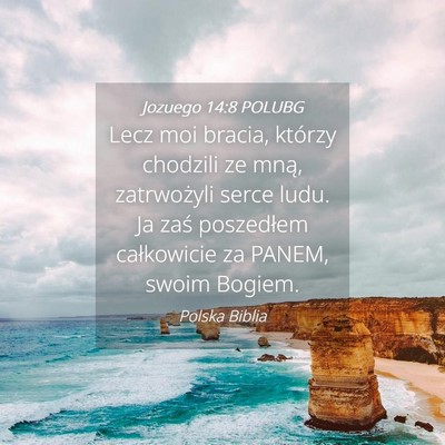 Picture 04 - Jozuego 14:8 POLUBG - Lecz moi bracia, którzy chodzili ze mną, - Bible Verse Picture