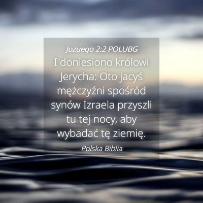 Picture 04 - Jozuego 2:2 POLUBG - I doniesiono królowi Jerycha: Oto jacyś - Bible Verse Picture