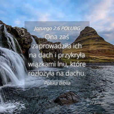 Picture 04 - Jozuego 2:6 POLUBG - Ona zaś zaprowadziła ich na dach i przykryła - Bible Verse Picture