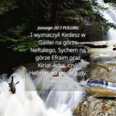 Picture 04 - Jozuego 20:7 POLUBG - I wyznaczyli Kedesz w Galilei na górze - Bible Verse Picture