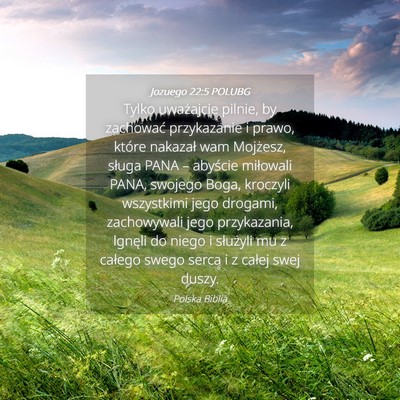 Picture 04 - Jozuego 22:5 POLUBG - Tylko uważajcie pilnie, by zachować przykazanie - Bible Verse Picture
