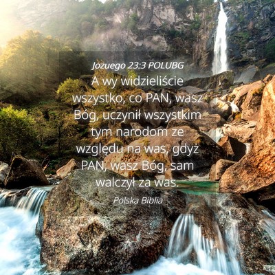 Picture 04 - Jozuego 23:3 POLUBG - A wy widzieliście wszystko, co PAN, wasz Bóg, - Bible Verse Picture