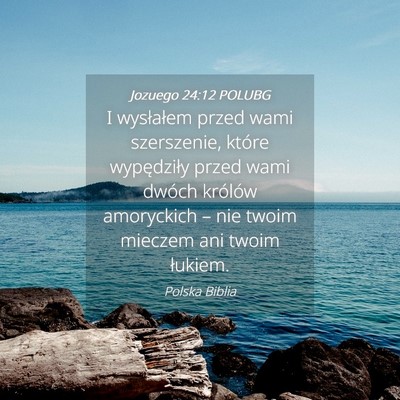 Picture 04 - Jozuego 24:12 POLUBG - I wysłałem przed wami szerszenie, które - Bible Verse Picture