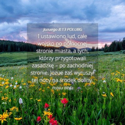 Picture 04 - Jozuego 8:13 POLUBG - I ustawiono lud, całe wojsko po północnej - Bible Verse Picture