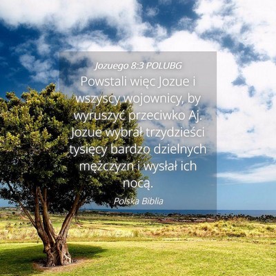 Picture 04 - Jozuego 8:3 POLUBG - Powstali więc Jozue i wszyscy wojownicy, by - Bible Verse Picture