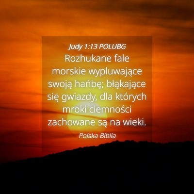 Picture 04 - Judy 1:13 POLUBG - Rozhukane fale morskie wypluwające swoją - Bible Verse Picture