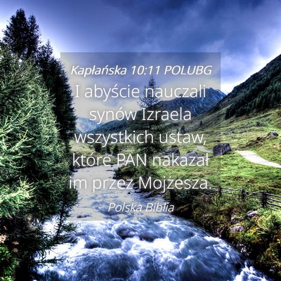 Picture 04 - Kapłańska 10:11 POLUBG - I abyście nauczali synów Izraela wszystkich - Bible Verse Picture
