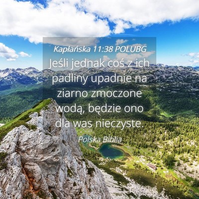 Picture 04 - Kapłańska 11:38 POLUBG - Jeśli jednak coś z ich padliny upadnie na - Bible Verse Picture