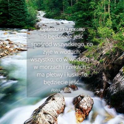 Picture 04 - Kapłańska 11:9 POLUBG - To będziecie jeść spośród wszystkiego, co - Bible Verse Picture
