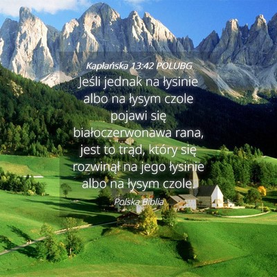 Picture 04 - Kapłańska 13:42 POLUBG - Jeśli jednak na łysinie albo na łysym czole - Bible Verse Picture