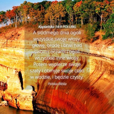 Picture 04 - Kapłańska 14:9 POLUBG - A siódmego dnia ogoli wszystkie swoje włosy, - Bible Verse Picture