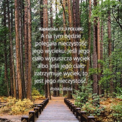 Picture 04 - Kapłańska 15:3 POLUBG - A na tym będzie polegała nieczystość jego - Bible Verse Picture